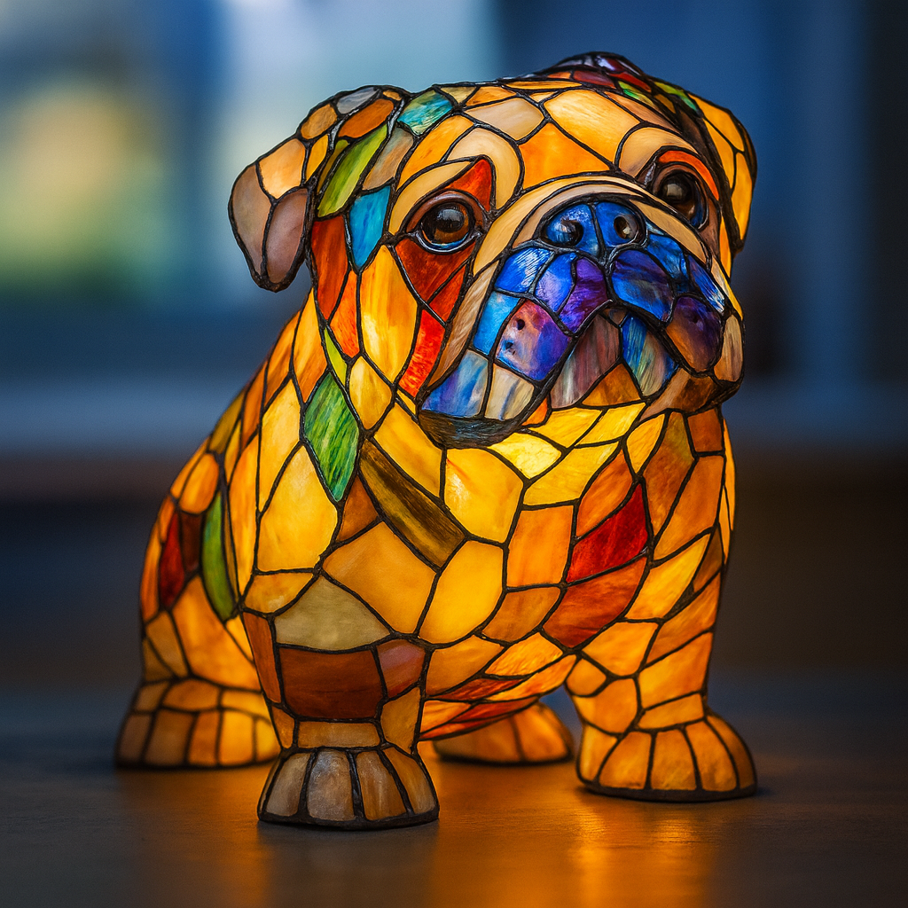 Noiraud – Lámpara mágica para perros de vidrio de colores