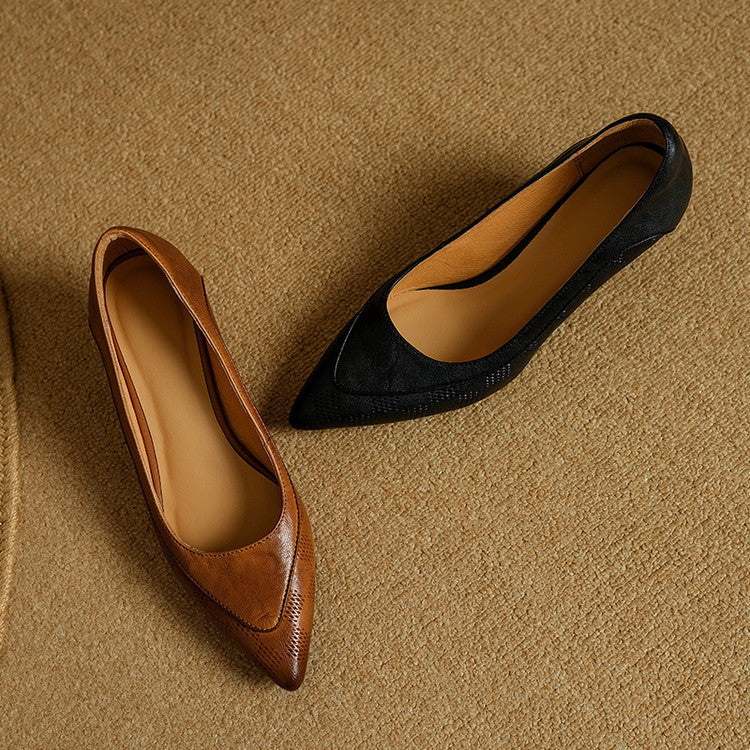 Zapatos de Tacón Alto de Cuero Auténtico Belle