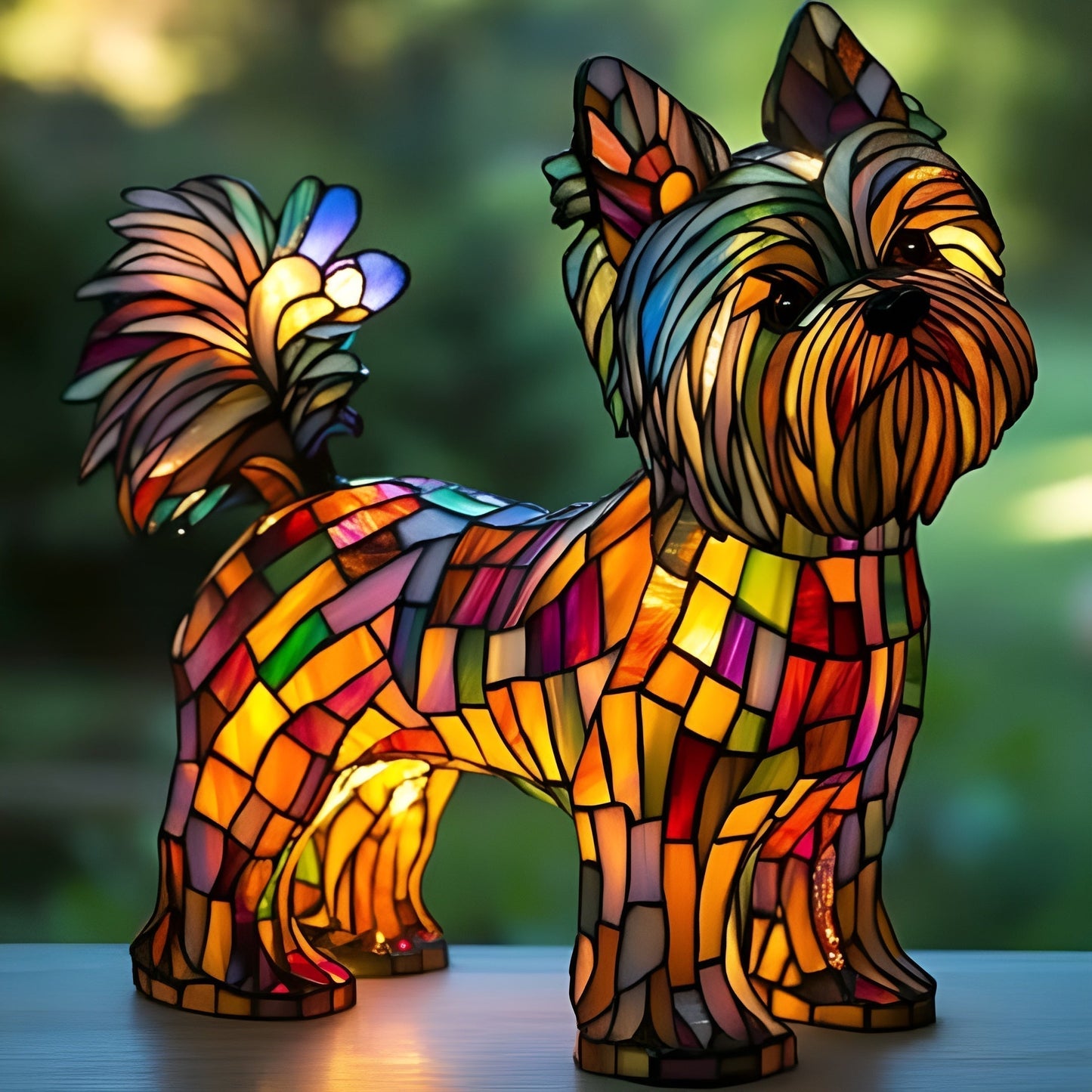 Plume - Lámpara de perro de vidrio de colores mágicos