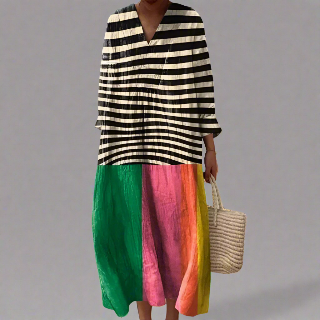 Zara | Vestido Geométrico Elegante