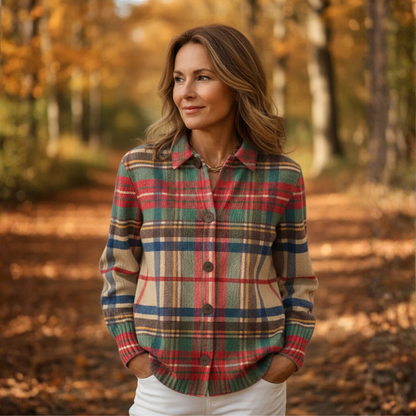 Irene™ | Blusa de punto a cuadros