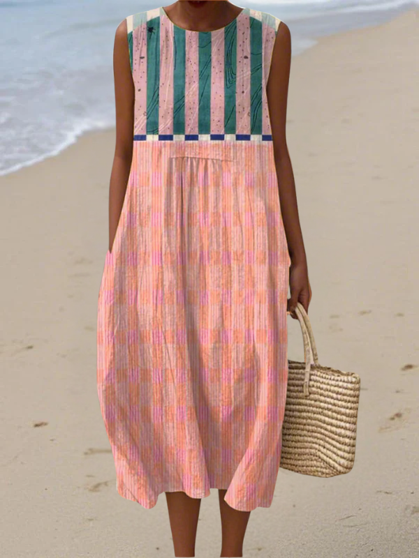 Lily | Vestido Midi de Rayas Pastel