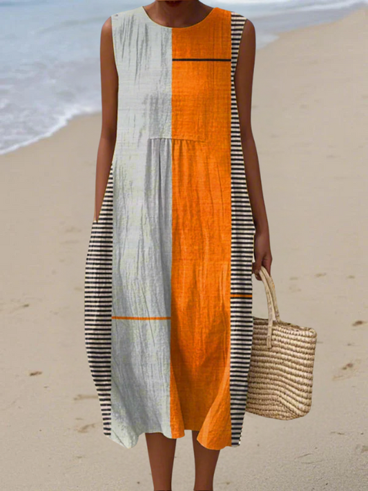 Mayo | Vestido Midi de Colorblock