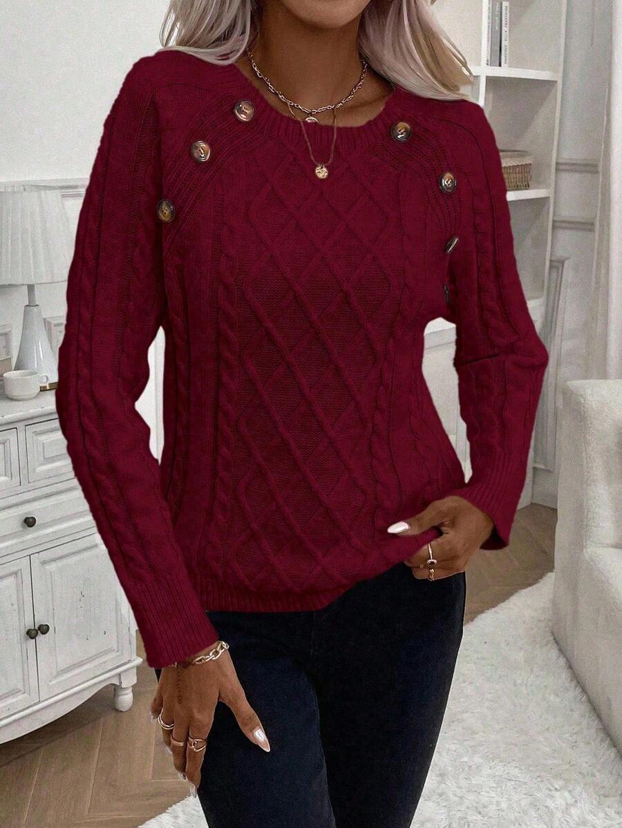 Clara | Jersey de Punto con Botones para Damas
