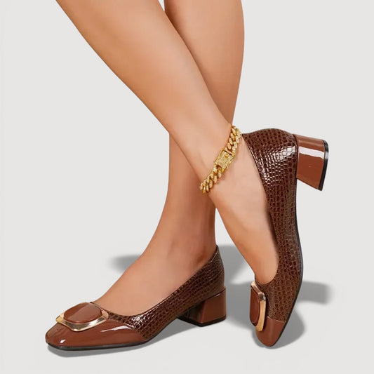 Livana – Tacones Bloque Croco