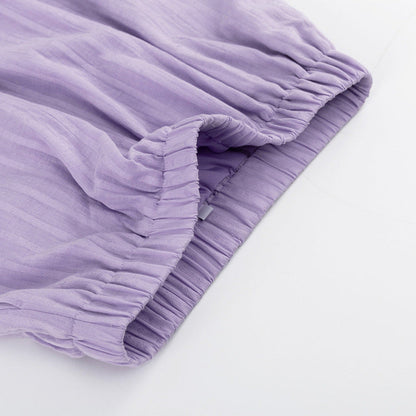 Viola - Conjunto de Camisa Abotonada y Shorts Frescos