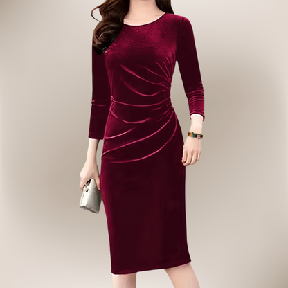 Elvira™ | Vestido de Terciopelo Ajustado