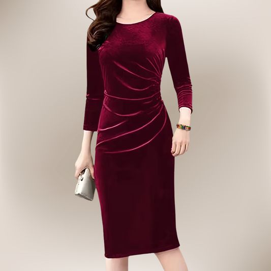 Elvira™ | Vestido de Terciopelo Ajustado