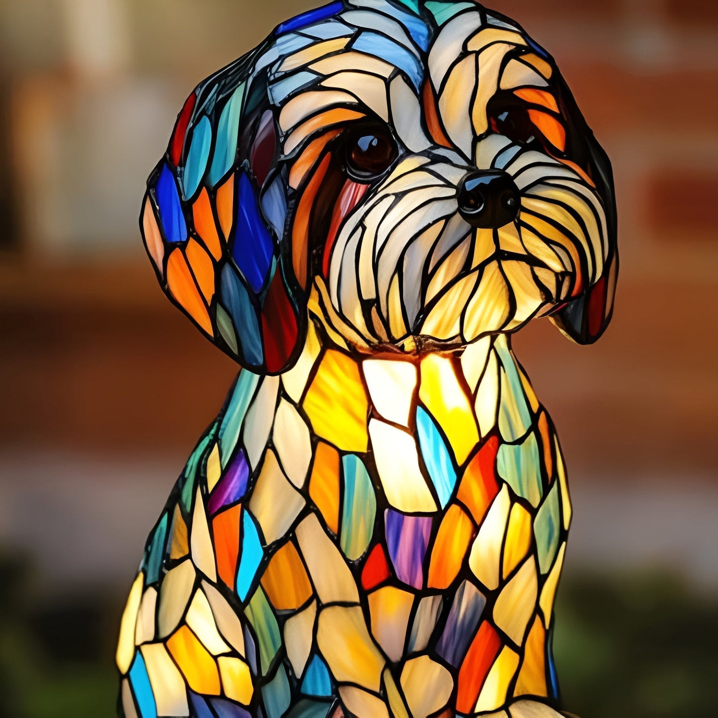 Papouille - Lámpara mágica de vidrio de colores para perros