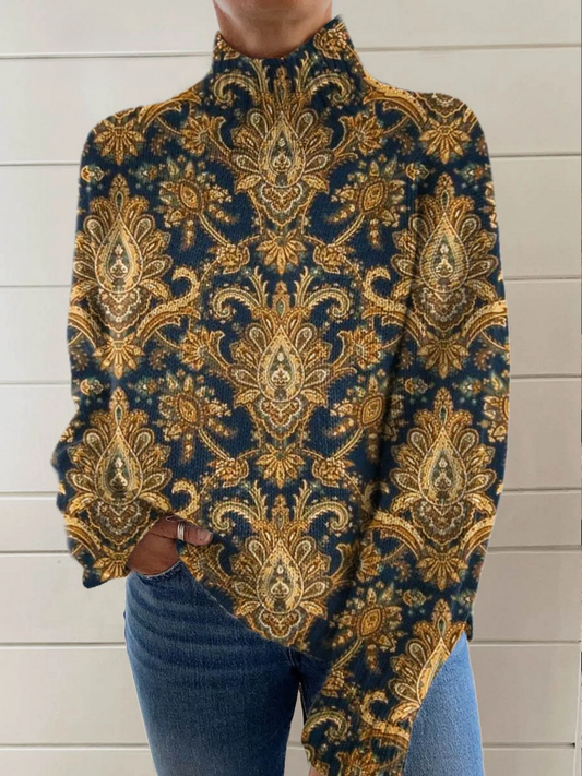 Petra - Suéter vintage de mujer con hermoso estampado floral