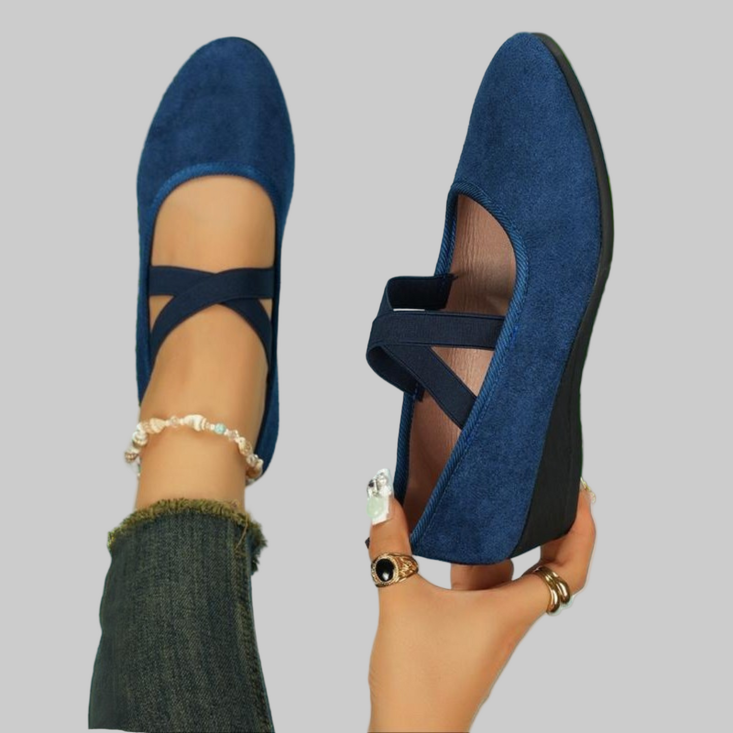 ANGELA | Zapatos de Cuña Cerrados y Cómodos