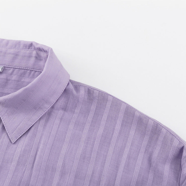 Viola - Conjunto de Camisa Abotonada y Shorts Frescos