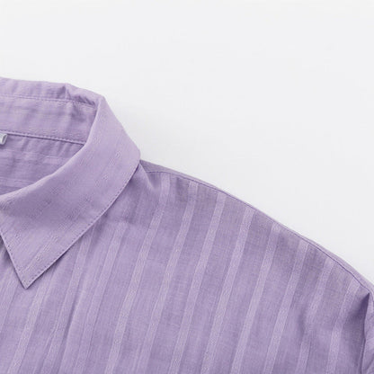 Viola - Conjunto de Camisa Abotonada y Shorts Frescos