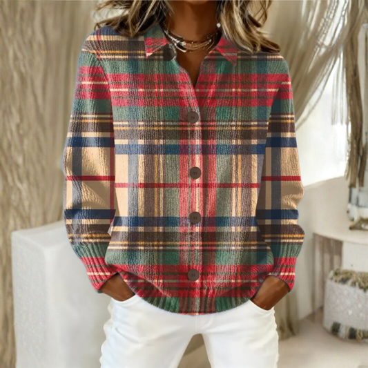 Irene™ | Blusa de punto a cuadros