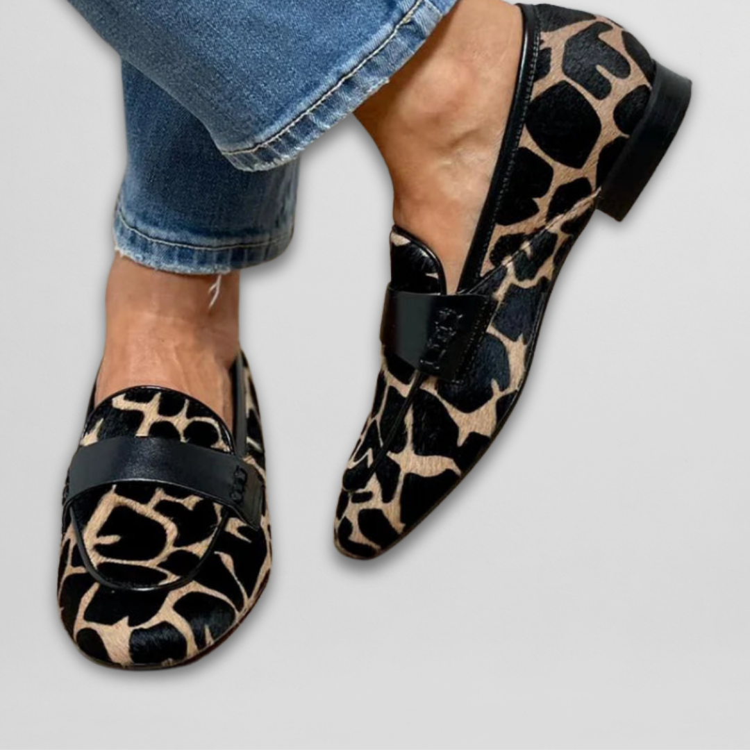 Leopardo| Mocasín de estampado animal