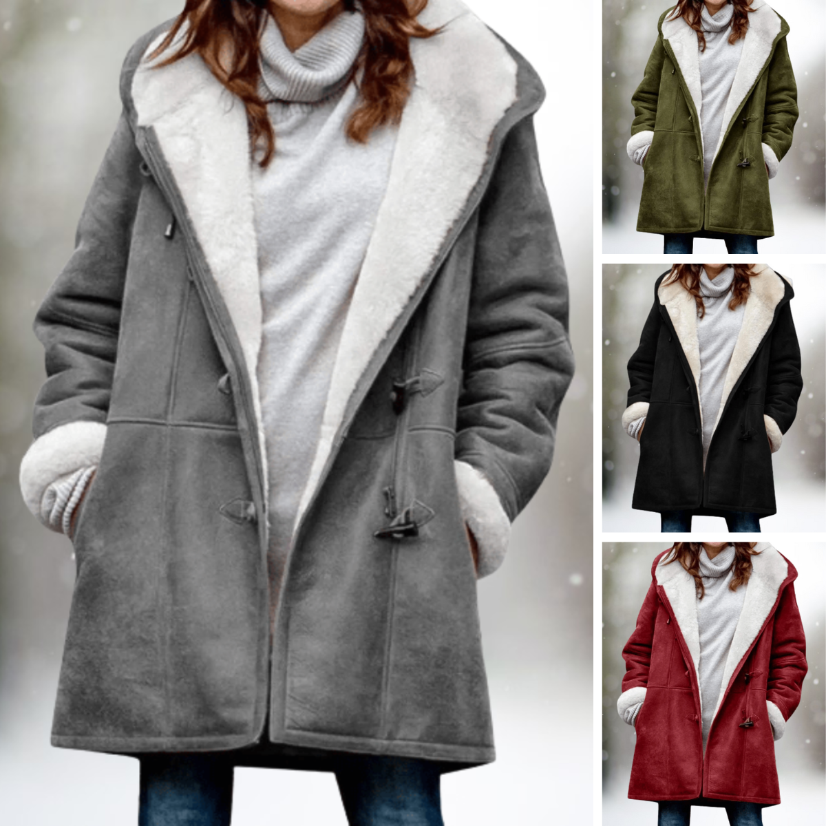Jae - Chaqueta de Otoño de Forro de Suede Cálido