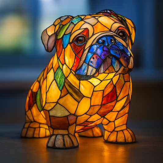 Noiraud – Lámpara mágica para perros de vidrio de colores