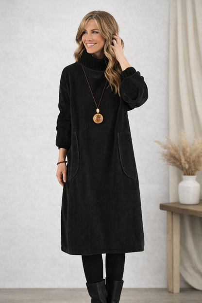 Jennie | Vestido Midi de Cuello Alto