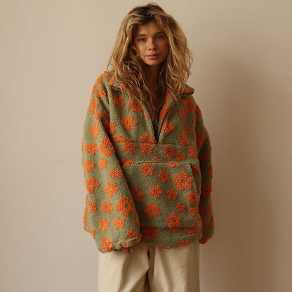 Daisy | Suéter Sherpa Boho Floral