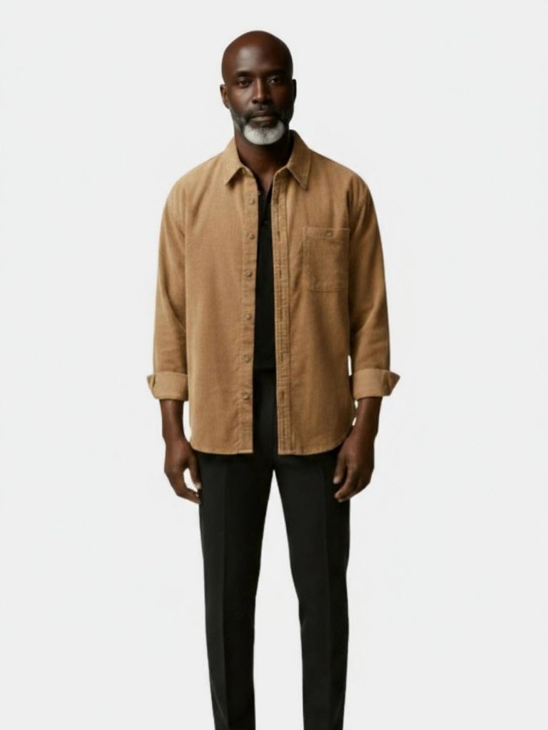 Camisa de Corduroy Casual