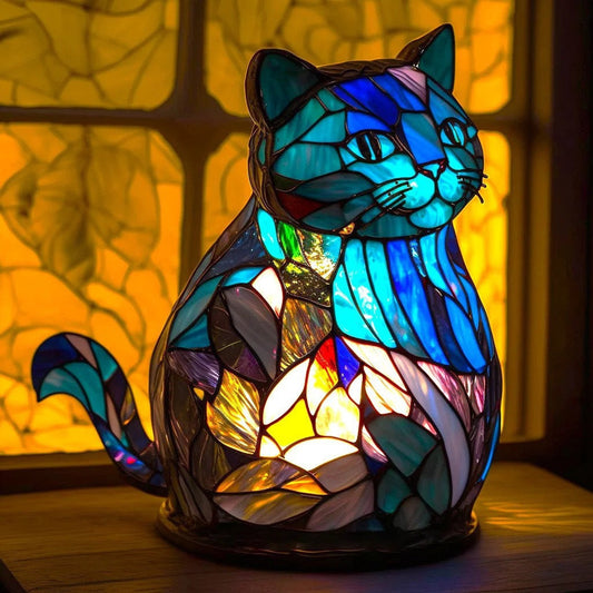 Nala - Lámpara mágica de gato de vidrio de colores