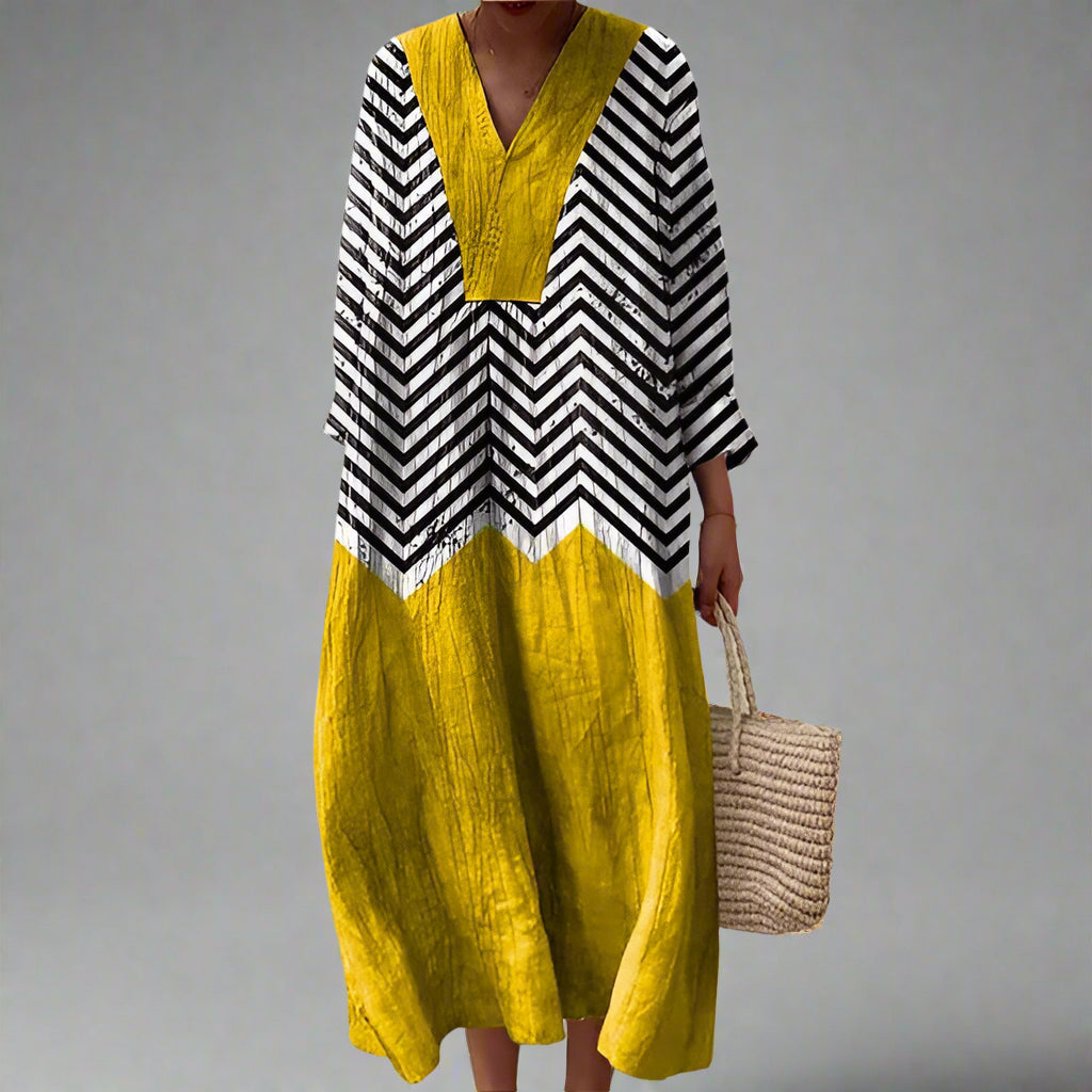 Ainsley | Vestido Geométrico Elegante