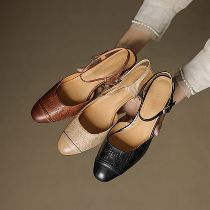 Tacones de Cuero Auténtico Valery