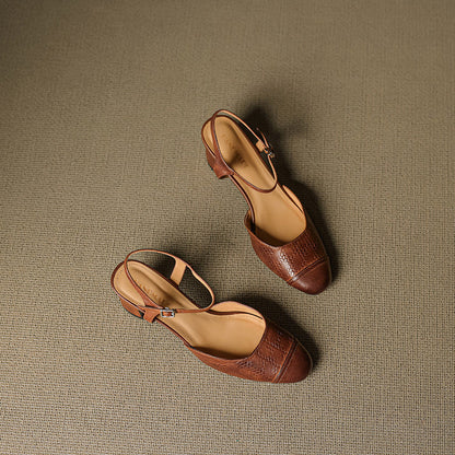 Tacones de Cuero Auténtico Valery