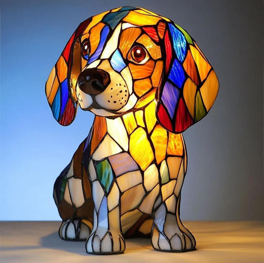 Pirouette - Lámpara de perro de vidrio de colores mágicos