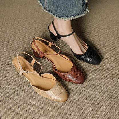 Tacones de Cuero Auténtico Valery