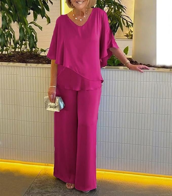 Martha - Conjunto de Pierna Ancha Sin Esfuerzo