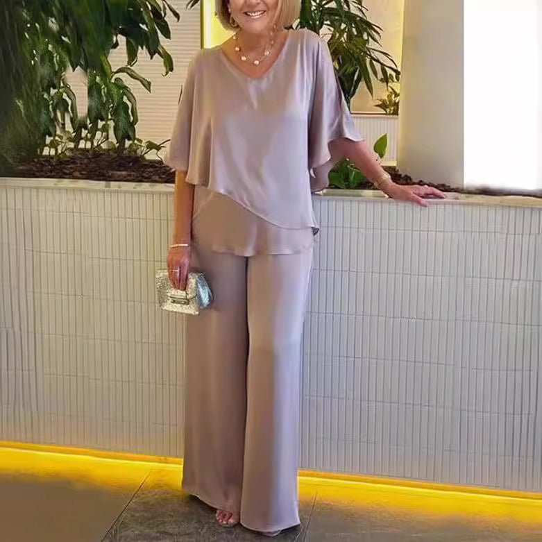 Martha - Conjunto de Pierna Ancha Sin Esfuerzo