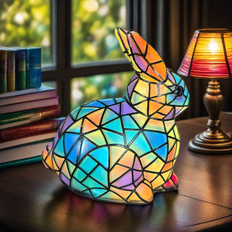 Lapinou – Lámpara de conejo de vidrio de colores mágicos