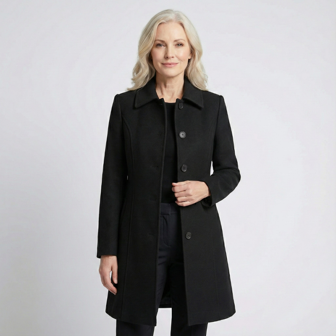 Josephine - Abrigo Trench de Invierno de Un Solo Botón