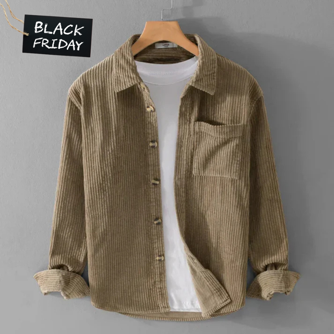 Mateo™ – Camisa de Hombre en Suave Tela de Terciopelo