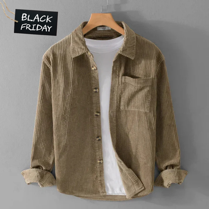 Mateo™ – Camisa de Hombre en Suave Tela de Terciopelo