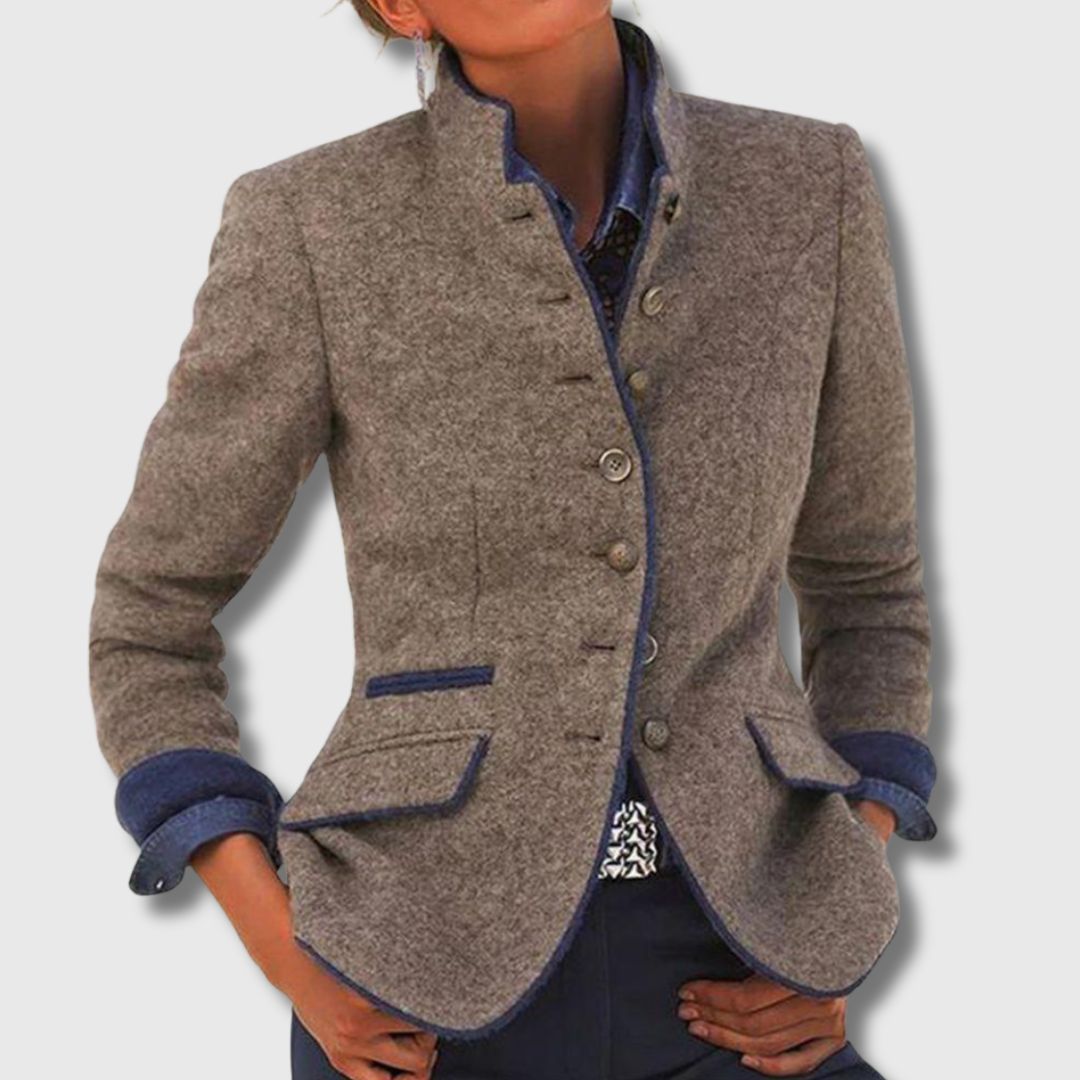 Margaret - Blazer Clásico de Mezcla de Lana