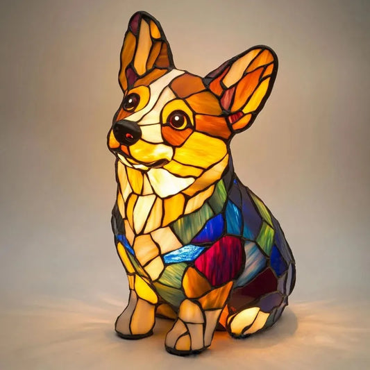Pitchou - Lámpara de corgi brillante