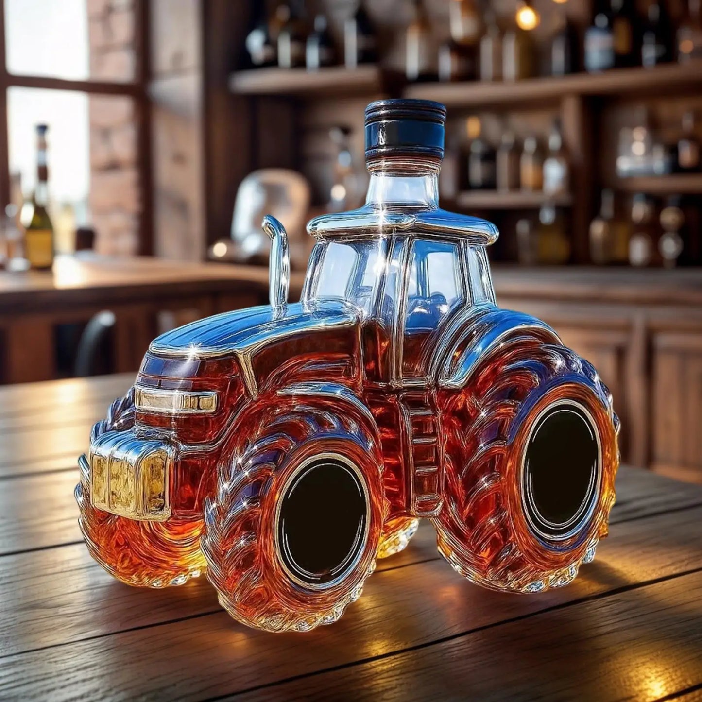 Botella de Whisky en Forma de Tractor