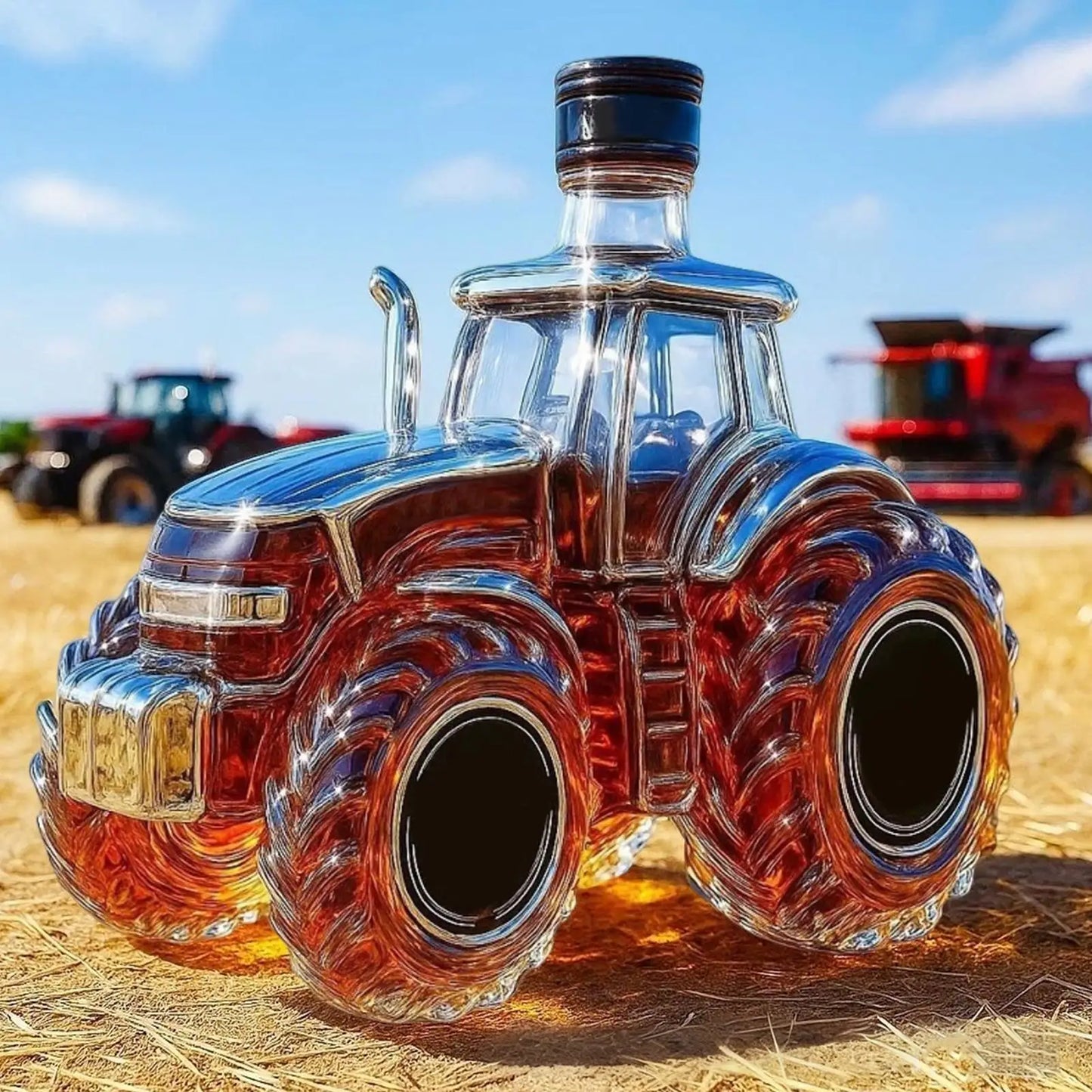 Botella de Whisky en Forma de Tractor