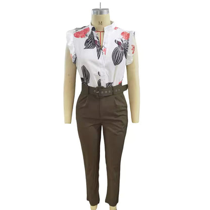 Florabel - Conjunto Elegante con Mangas Voladas