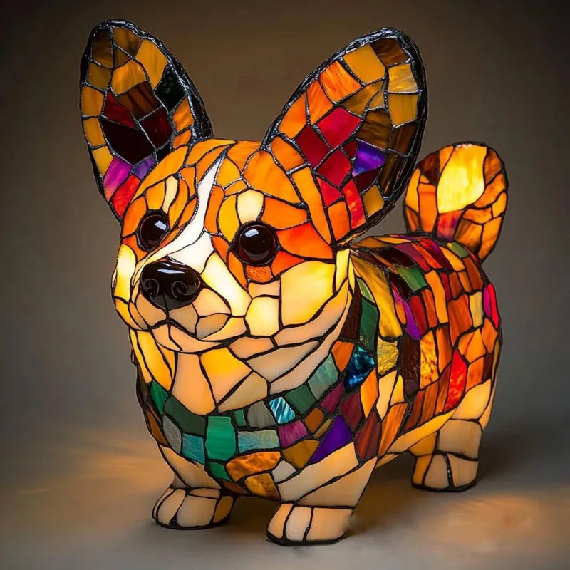 Pitchou - Lámpara de corgi brillante
