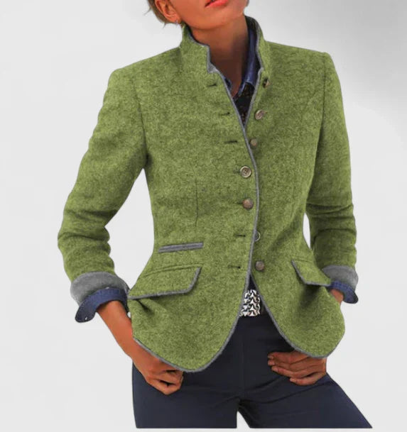 Margaret - Blazer Clásico de Mezcla de Lana