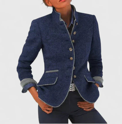 Margaret - Blazer Clásico de Mezcla de Lana