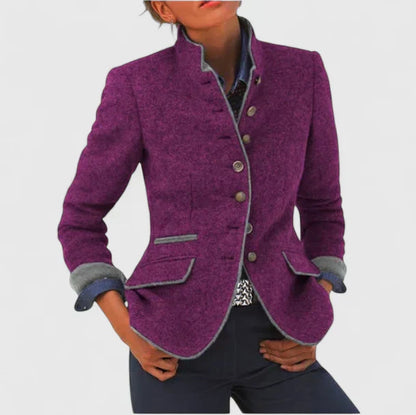 Margaret - Blazer Clásico de Mezcla de Lana