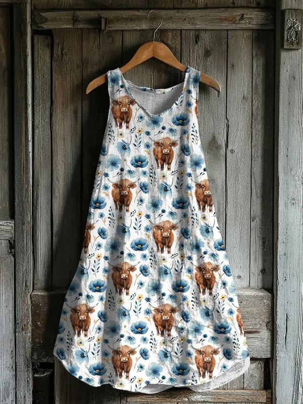 Vestido de Vaca de las Tierras Altas del Pradera Rústica