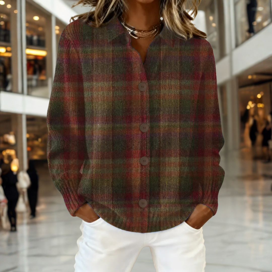 Clara™ - Cardigan de Revival a Cuadros