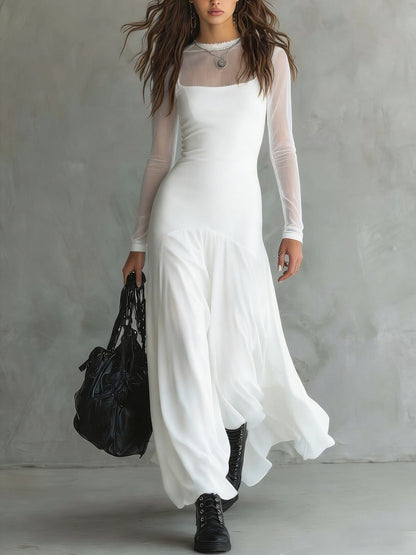 Lunaria™ | Vestido Largo de Tul Negro con Encanto Etéreo