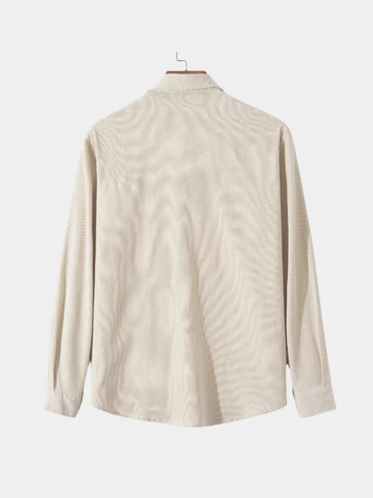 Camisa de Pana Sólida Casual