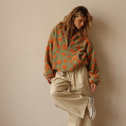 Daisy | Suéter Sherpa Boho Floral